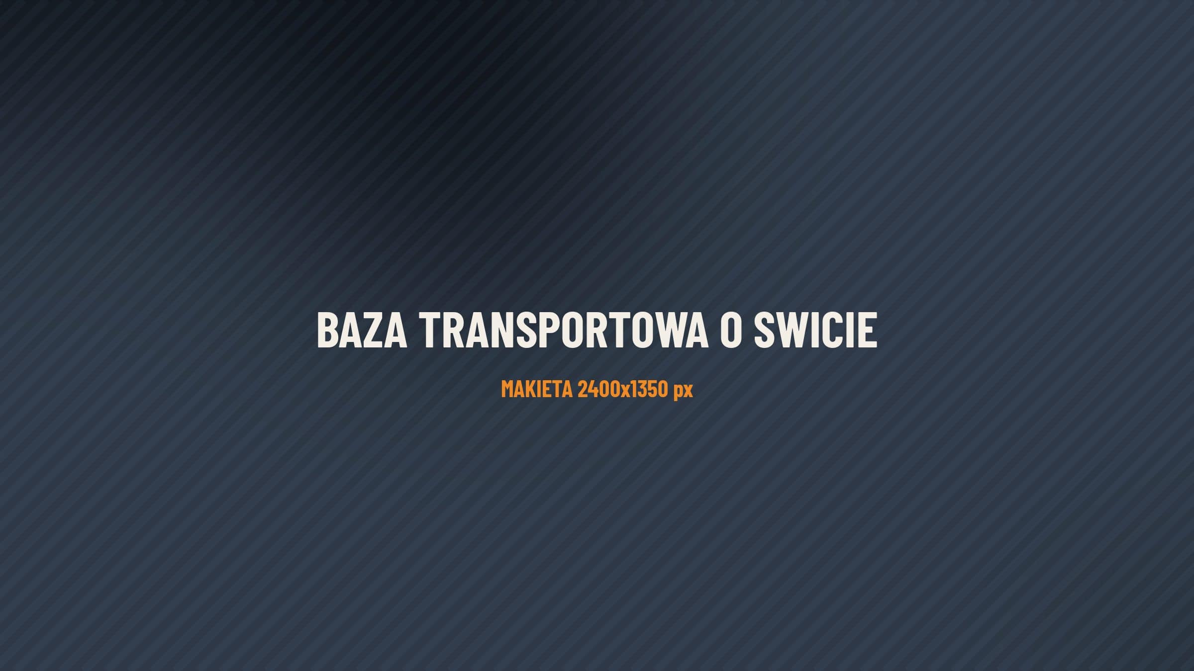 Ciężarówka wyjeżdżająca z bazy transportowej o świcie